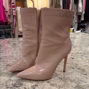 Elegant Nude Stiletto Boots